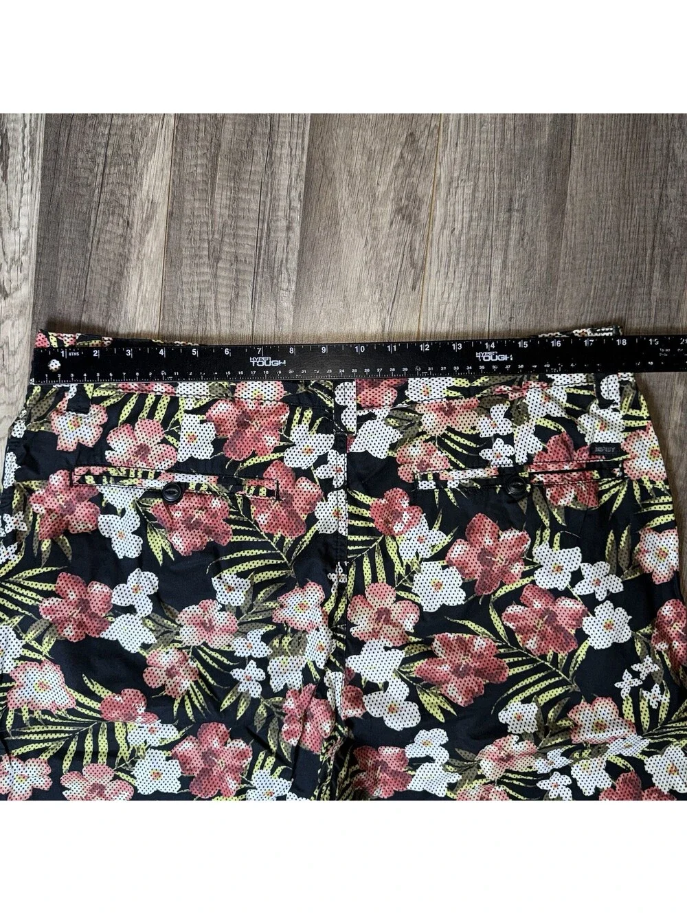 Amplify Men’s Floral Shorts Size 36 Black Tropical Cotton Summer NWOT